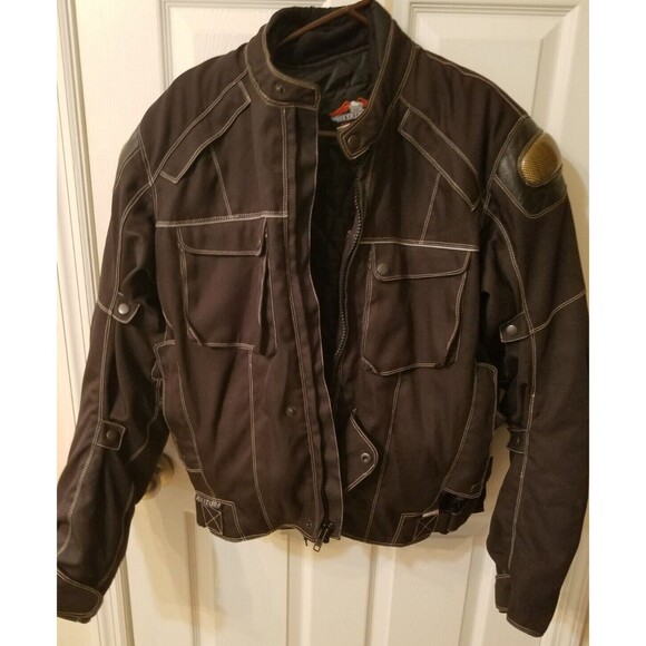 Biker Design Collection Padded Reflector Motorcycle Jacket with Gloves Size XL - Picture 1 of 12